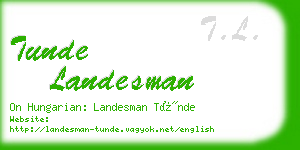 tunde landesman business card
